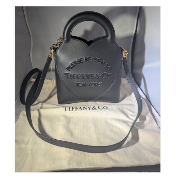 NWT Super Rare Tiffany & Co. Return To Tiffany Raised Logo Black Leather Purse - Picture 13 of 16